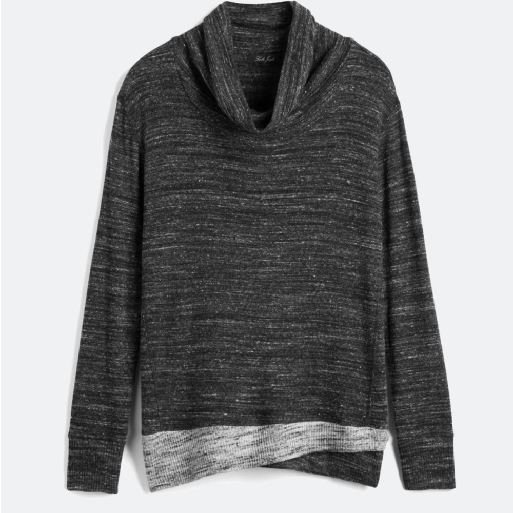 Ink Love & Peace - Women's Layola Cowl Neck Knit Pullover - Size XL.  Grey